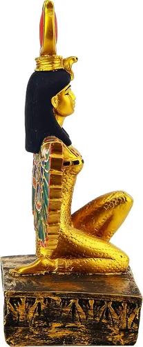 Vista 6 de La antigua estatua egipcia de Isis alas diosa de la fertilidad y también era conocida como la diosa de la maternidad, la magia, la muerte