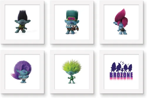Vista 7 de Trends International Gallery Pops Trolls Band Together - Paquete de arte de pared Brozone (paquete de 6)