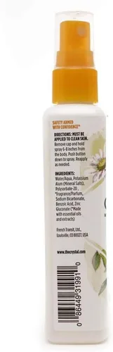 Vista 2 de Crystal Essence Desodorante mineral en aerosol, manzanilla y té verde 4 oz