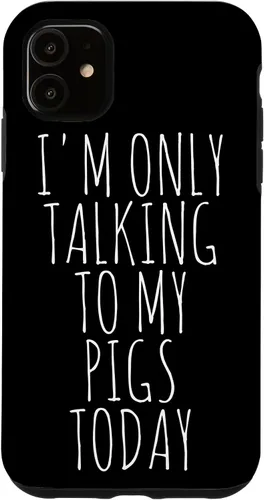 Vista 5 de iPhone 14 I'm Only Talking To My Pigs Today Case
