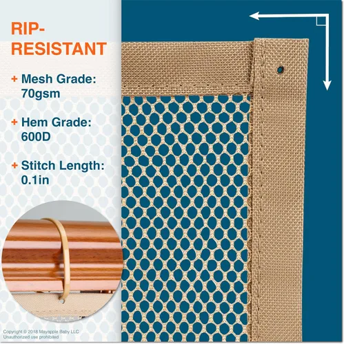 Vista 2 de Roving Cove® Safe Rail ™ – Balcón Escalera y Red de seguridad – Pasamanos y escaleras Ferroviario neta, almendra