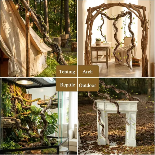 Vista 9 de Decoración colgante de árbol de musgo artificial de vid flexible de 67
