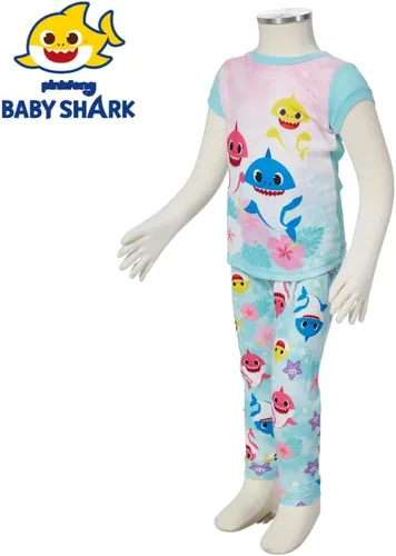 Vista 6 de Nickelodeon Conjunto de pijama de tiburón bebé, ropa de dormir de 2 piezas para niños pequeños y niños pequeños, 2T - 4T, Multi