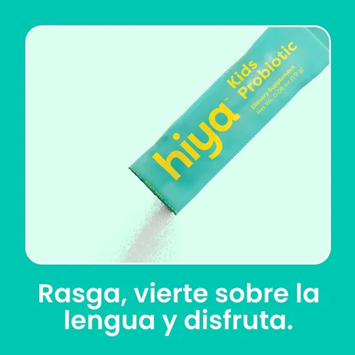 Vista 2 de HIYA - Probiótico diario para niños para apoyo intestinal e inmunológico, 20 barras