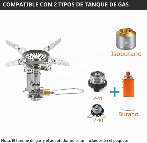 Vista 7 de CAMPINGMOON Estufa compacta plegable Ultralight Backpacking Stove XD-2F,3.3kW Output, Boils Fast, with Igniter,4-Flex Support, for Hiking,Camping