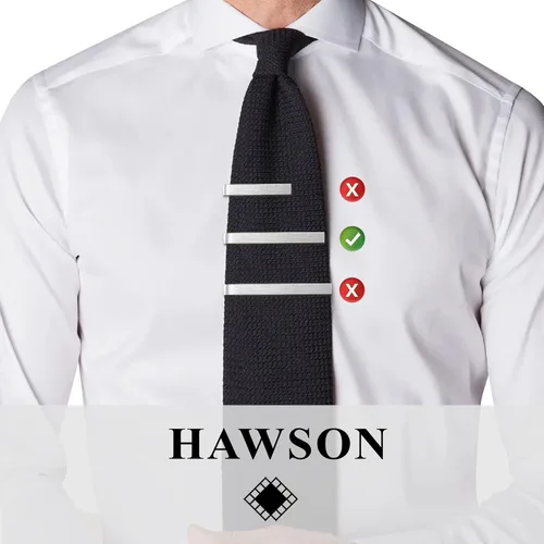 Vista 3 de 2.22.5 Inch Tie Clips for Men's tie in Gift Box, tie bar & pins set for larger width necktie in black red white blue color, Suitable for Wedding