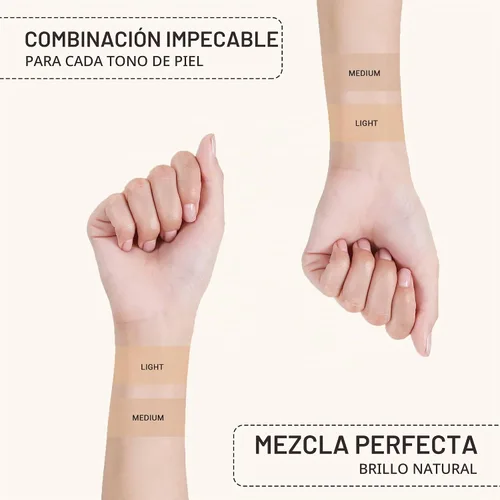 Vista 5 de Lx Blend Bye Bye Foundation Crema hidratante de cobertura mate sin aceite con SPF 50 (LIGHT) 1 FL OZ