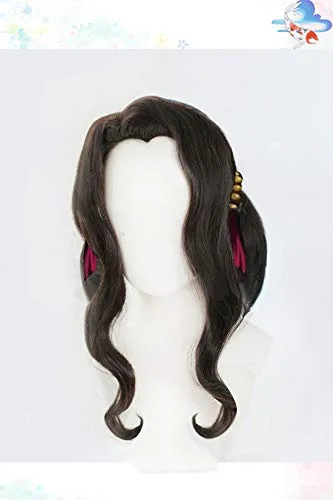 Vista 2 de Peluca de cosplay Kibutsuji Muzan Cosplay peluca para mujer Demon Slayer Kimetsu No Yaiba Cosplay Pelucas peluca peluca + gorra de peluca gratis