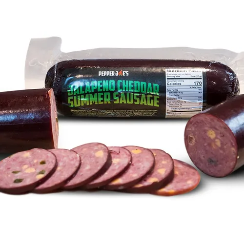 Vista 9 de Pepper Joe’s Salchichón Carolina Reaper de verano – Salchichón ahumado lentamente y picante de verano con el pimiento más picante del mundo y carne