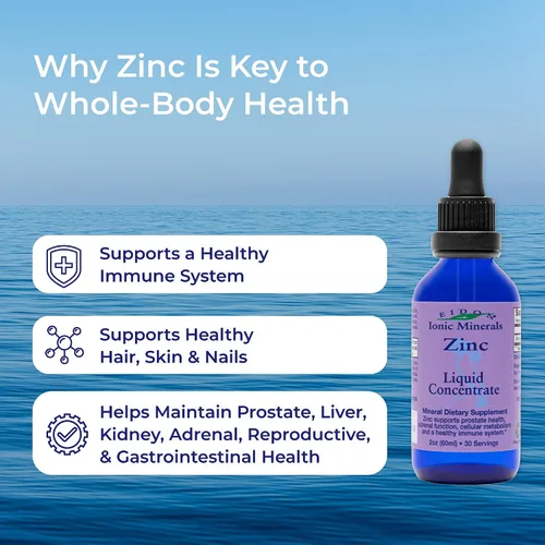 Vista 5 de Eidon Ionic Minerals Concentrado de zinc líquido, suplemento iónico de sulfato de zinc para hombres, mujeres y niños, apoya el sistema inmunológico