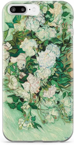 Vista 13 de Inspired Cases - Funda con textura 3D para iPhone Xs Max - Funda protectora de goma para Apple iPhone Xs Max - Vincent Van Gogh - Rosas