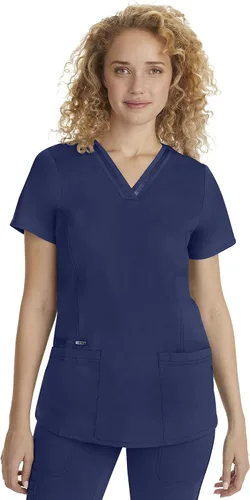 Vista 11 de Healing Hands Camiseta médica para mujer con 3 bolsillos y fácil cuidado, tela elástica de 2 vías 2278 Negro