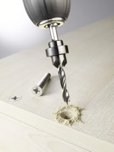 Vista 4 de kwb Broca espiral de madera de 9.8 ft m con avellanador y tope de profundidad, acero ajustable del CV