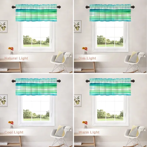 Vista 161 de Shrahala Orange Autumn Autumn Blackout Curtain Tiers, Fall Kitchen Valance Light Blocking Tier Drapes with Rod Pocket, 2 Pack 26 X 24 in