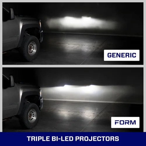 Vista 9 de Form Lighting Faros Delanteros Proyectores LED Secuenciales compatibles con Chevrolet Silverado 2007-2013 (par)