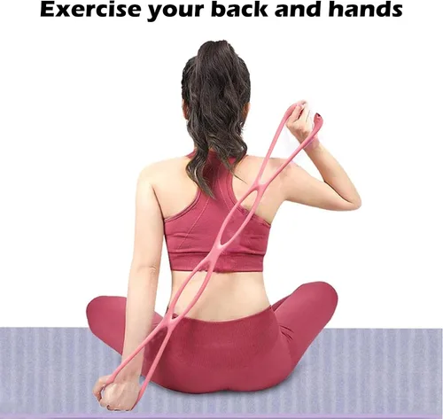 Vista 5 de Bandas de resistencia ajustables de 4 anillos para entrenar en casa, bandas de entrenamiento para mujeres y hombres, fitness, yoga, pilates
