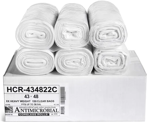 Vista 27 de Aluf Plastics Bolsas de basura de alta densidad, 10 galones, 4000 unidades, 6 micras (eq), 24 x 24 pulgadas, negras, para baño, oficina, industrial