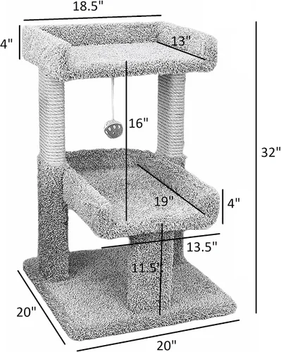 Vista 2 de New Cat Condos Percha de Juego Grande para Gatos