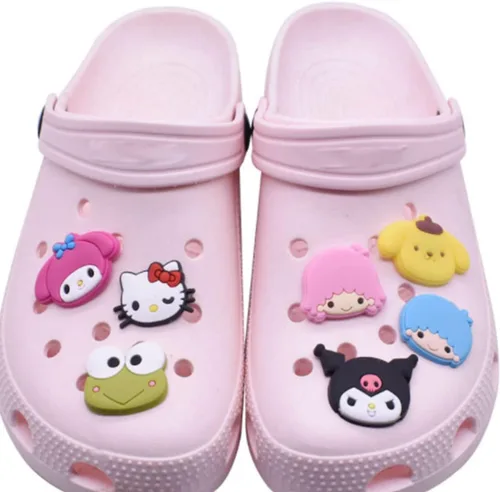 Vista 3 de Dijes para zapatos de cocodrilo, accesorios de decoración de fiesta de zapatos de anime, regalo para niños, niñas, mujeres y hombres