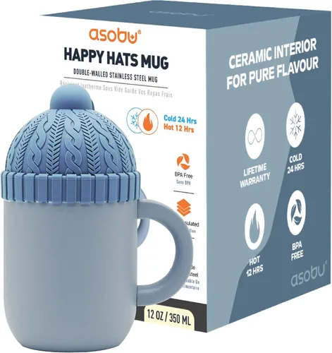Vista 33 de asobu Taza de viaje 360 – Taza de acero inoxidable aislada al vacío de 28 onzas con tapa y asa a prueba de derrames de 360° – Mantiene las bebidas
