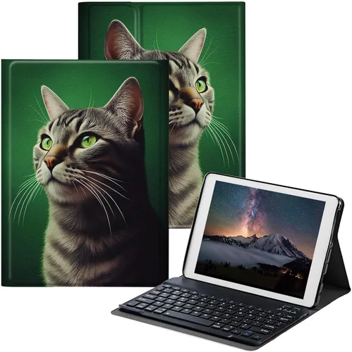 Vista 29 de Funda para Samsung Galaxy Tab S6 Lite 2022/2020 con teclado inalámbrico desmontable y soporte ajustable para proteger la tableta para Samsung Galaxy