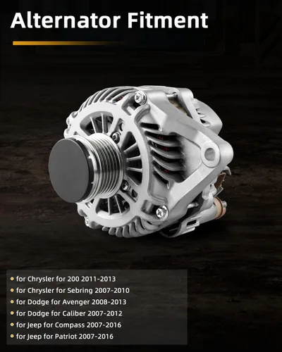 Vista 5 de Alternador OCPTY para Chrysler 200 2011-2013, para Dodge para Avenger 2008-13