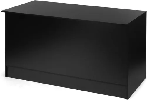 Vista 5 de Only Hanger Soporte para caja registradora con 3 estantes ajustables en altura, mostrador de pago de melamina negra de 48 pulgadas, disponible