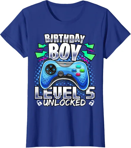 Vista 9 de Camiseta para niños con diseño de videojuegos desbloqueados de nivel 5 Negro