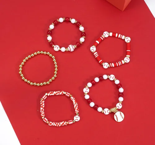 Vista 7 de Ardorchid Pulseras de Halloween para Mujeres Calabaza Fantasma Esqueleto Murciélago Calavera con Cuentas Apilables Elásticas Rugby Acción de Gracias