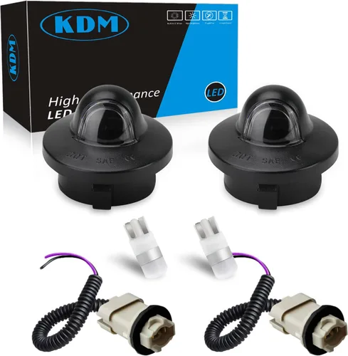 Vista 8 de KDM Luces LED para Placa de Matrícula Compatibles con Ford F-150 F250 F350 F450 F550 Heavy Duty Ranger Explorer Bronco Excursion Expedition, Lámpara