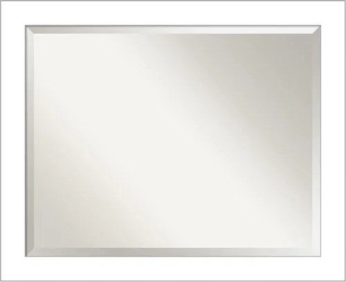 Vista 48 de Amanti Art - Espejo de baño blanco para sobre lavabo, espejo de tocador rectangular blanco de 35x45 para gabinete, marco moderno extragrande, se