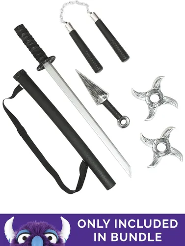 Vista 4 de Disfraz de asesino ninja para mujer, conjunto de disfraz de ninja