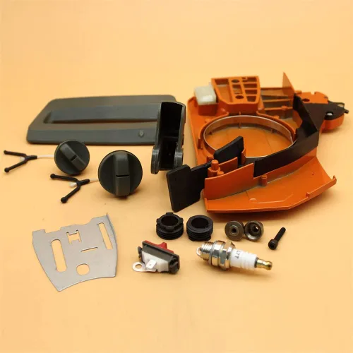 Vista 2 de Kit de placa de barra de cubierta de embrague lateral de freno para Husqvarna 266 268 272 61 66 motosierra 503 73 66 01, 501 81 48 01, 501 51 38 01