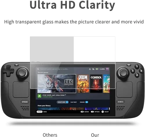 Vista 4 de GIGIKISS Paquete de 2 Protector de pantalla compatible con cubierta de transmisión, luz antirreflejos, HD, transparente, protector de pantalla