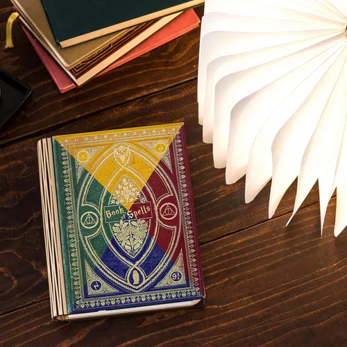 Vista 9 de KleverCase Lámpara de lectura recargable de 360 grados con temática de cubierta de libro, luz nocturna, escritorio, luz de noche.