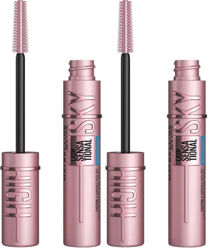 Vista 8 de Maybelline Lash Sensational Sky High - Máscara de pestañas lavable, maquillaje, voluminizadora, alargadora, definidora, rizador, fórmula acumulable