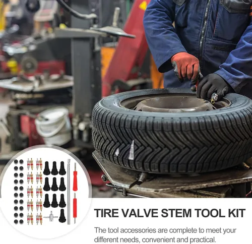 Vista 3 de 54pcs Tire Stem Removal and Installation Tool Set for Car Tire Repair and Auto Valve Stem Tools Maintenance Kit