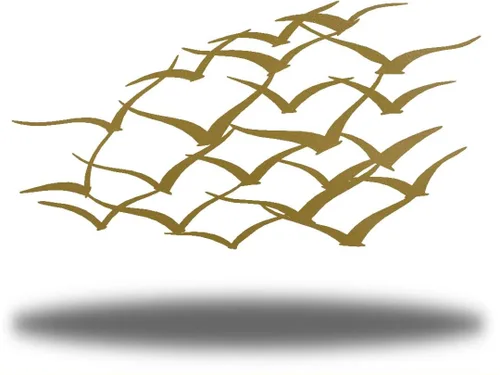 Vista 4 de Riverside Designs - Decoración metálica para pared diseño de bandada de aves