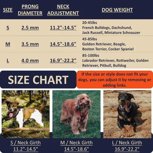 Vista 5 de DEYACE Collar de entrenamiento para perros con hebilla de liberación rápida, collar de acero inoxidable ajustable para perros pequeños, medianos