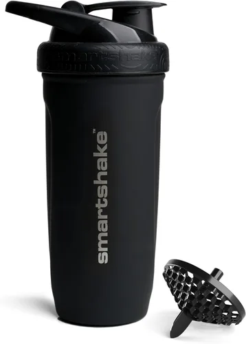 Vista 13 de Smartshake Reforce - Botella mezcladora de proteínas de acero inoxidable, sin aislamiento, unisex, para gimnasio, botellas agitadoras de metal, 30.4