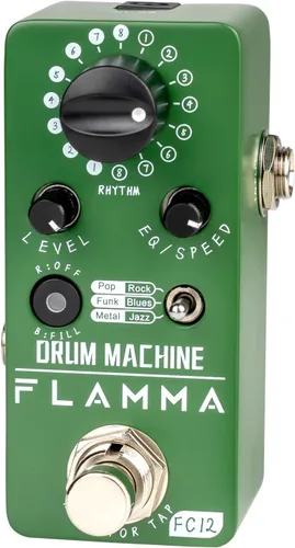 Vista 14 de Pedal looper FLAMMA FC01 y máquina de ritmos 2 en 1, pedales de guitarra con looper de tambor, tiempo de bucle de 20 minutos con 16 ritmos