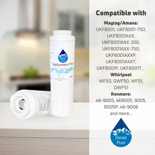 Vista 9 de Upstart Battery Paquete de 4 filtros de agua de repuesto para refrigerador Jenn-Air JCD2295KES - Compatible con cartucho de filtro de agua Jenn-Air
