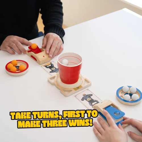 Vista 2 de King Pong - Juego de mesa original para niños, adolescentes y adultos 1-4 jugadores Juego basado en habilidades Muchas formas de jugar Juego