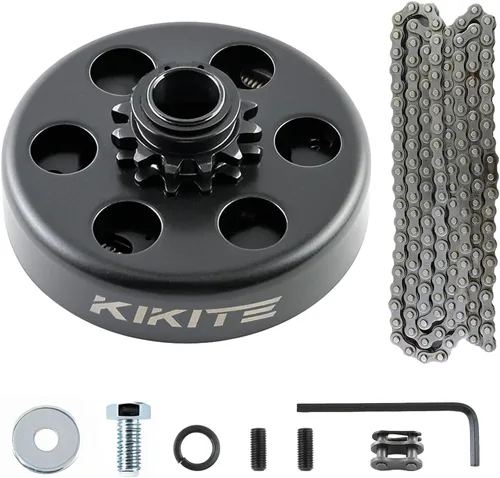 Vista 7 de KIKITE Embrague Go Kart 3/4" Orificio 10 Dientes Para Cadena 40/41/420, Embrague Centrífugo Para Cadena Mini Bicicleta 10T Compatible con Predator