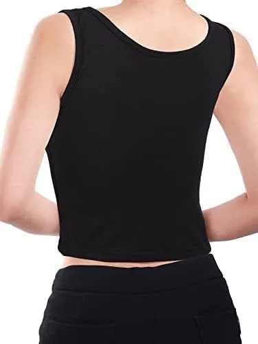 Vista 5 de 4 Pieces Women Basic Crop Tank Top Short Sleeveless Sports Crop Top