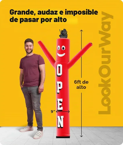 Vista 3 de LookOurWay Air Dancers Wacky Waving - Accesorio inflable de tubo para Rojo