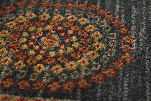 Vista 10 de Unique Loom Fars Collection - Alfombra moderna con diseño tribal de medallón con tonos naturales, 2 pies 7 pulgadas x 10 pies 0 pulgadas, azul