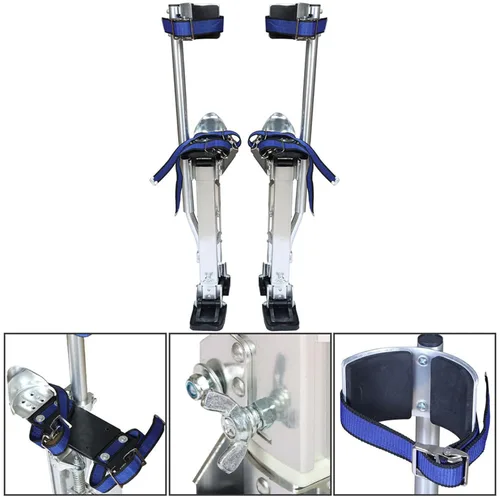 Vista 5 de 18-30Inch Ajustable Drywall Stilts Trabajo Stilts Aluminio Negro