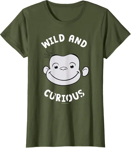Vista 78 de Curious George Camiseta Big Face Wild and Curious Negro
