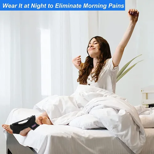 Vista 7 de Férula nocturna para fascitis plantar, soporte ortopédico ajustable para fascitis plantar, dorsal mejorado para un alivio eficaz de la fascitis